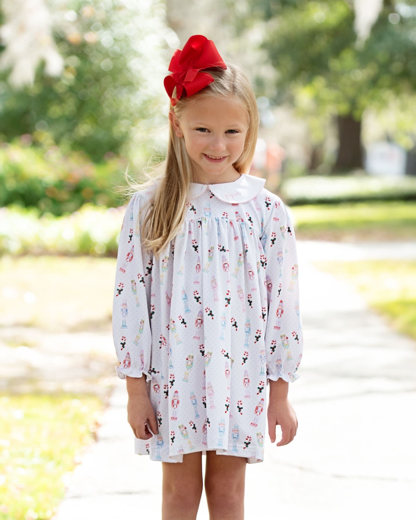 Pink Nutcracker And Candy Cane Knit Dress