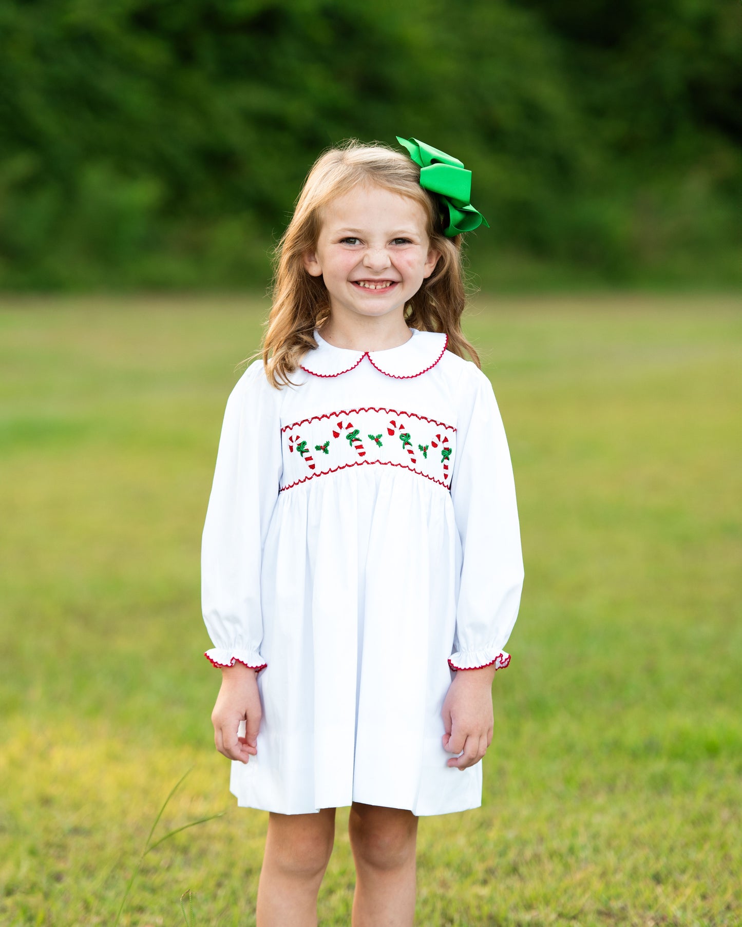 Smocked Candy Cane Dress