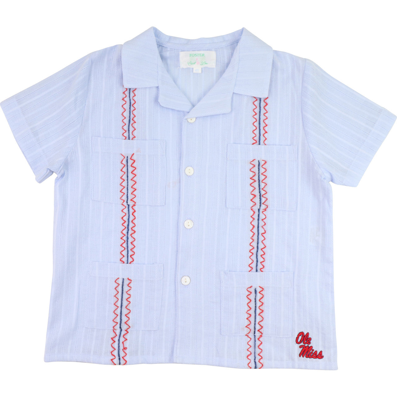 Officially Licensed by FOSTER Ole Miss Guayabera