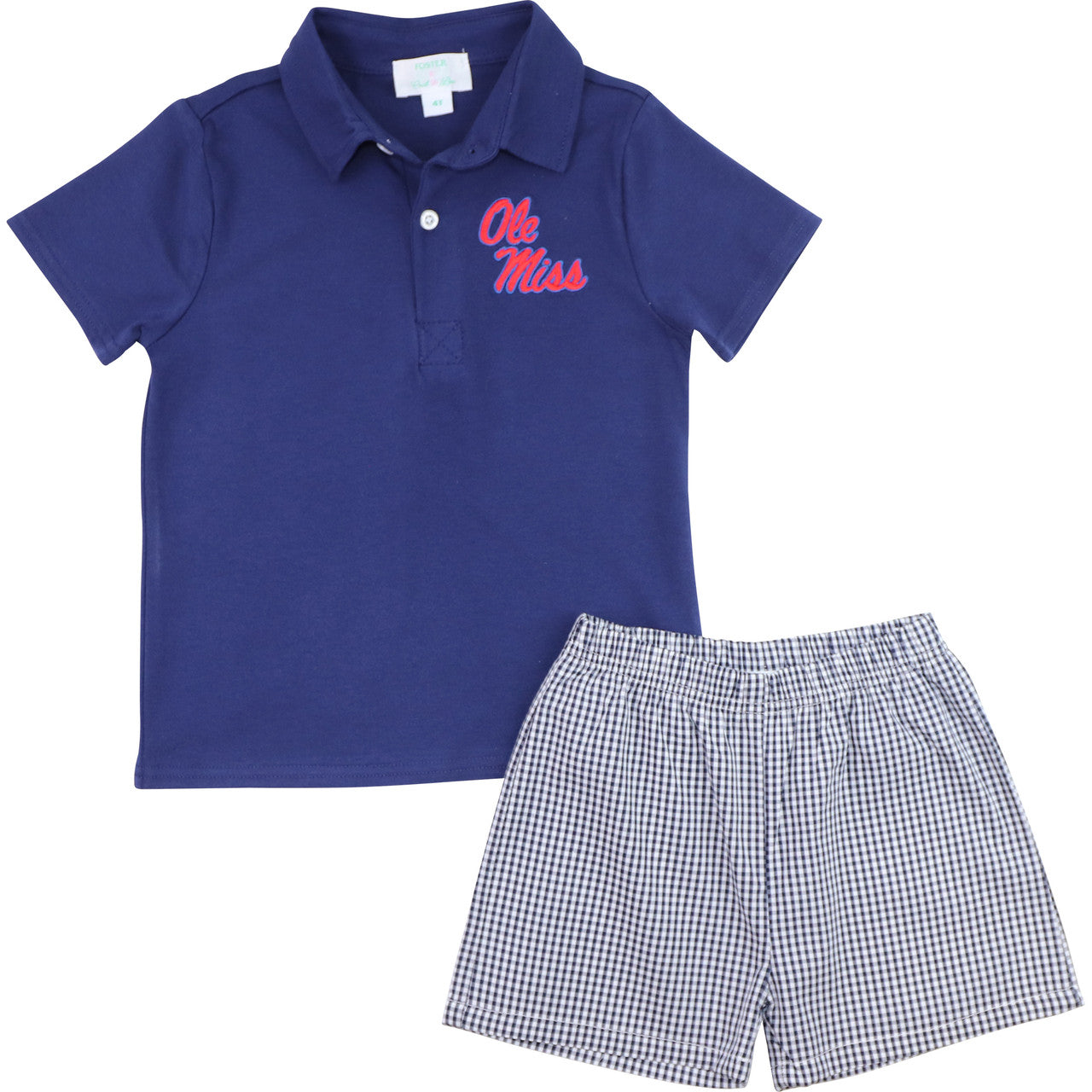 Officially Licensed by FOSTER Ole Miss Polo Short Set