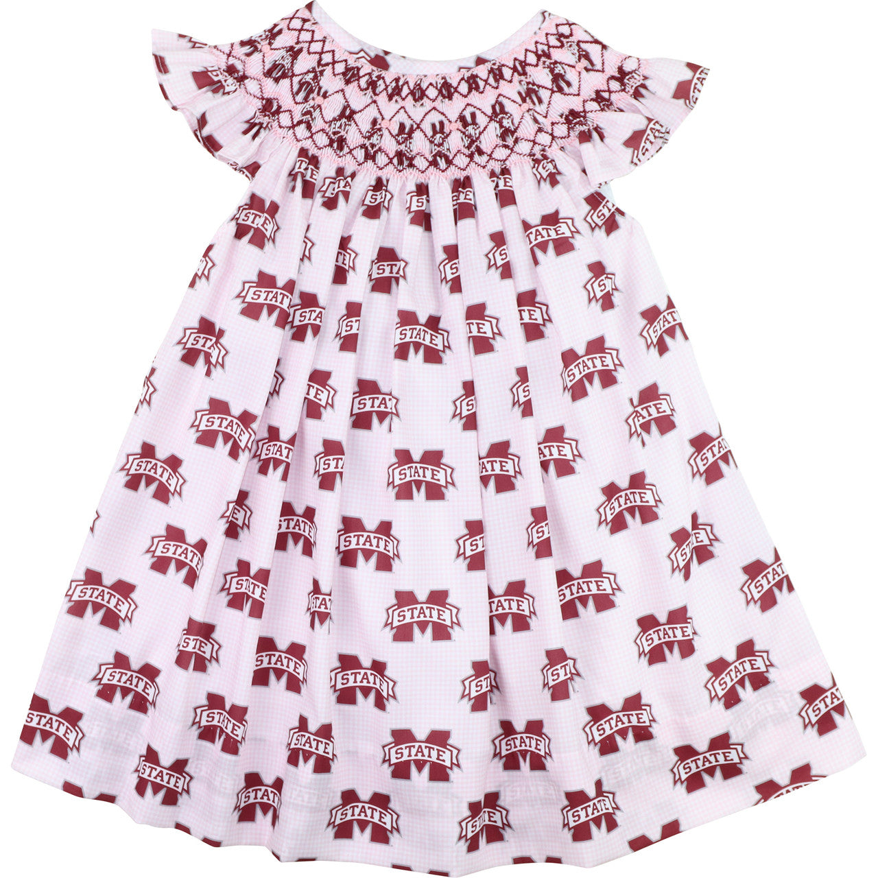 Officially Licensed by FOSTER Smocked Mississippi State Dress