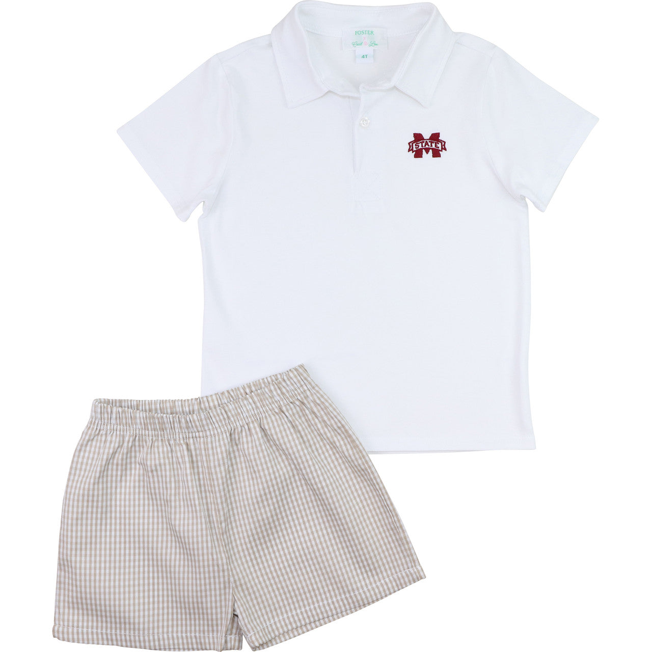 Officially Licensed by FOSTER Mississippi State Polo Short Set