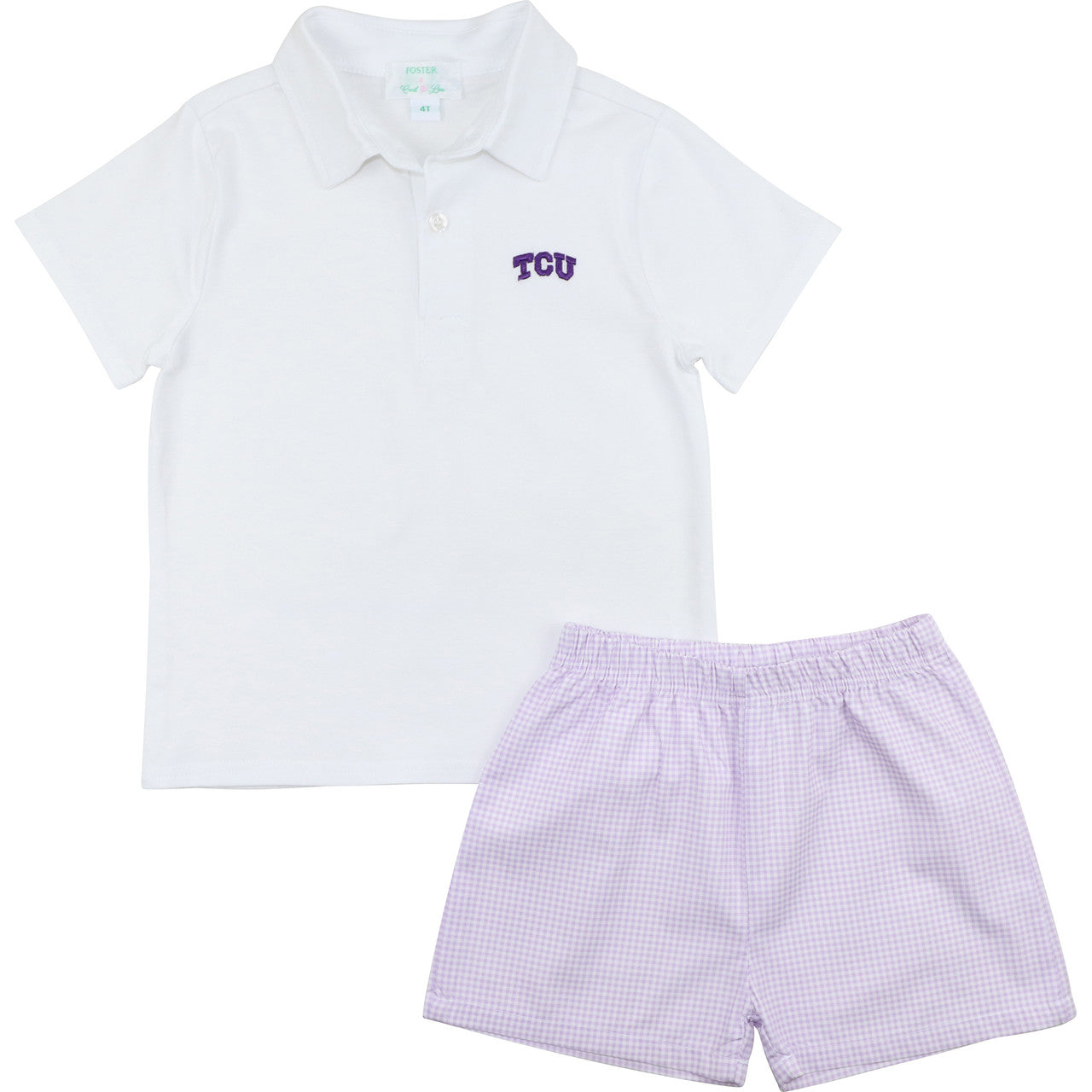 Officially Licensed by FOSTER TCU Polo Short Set