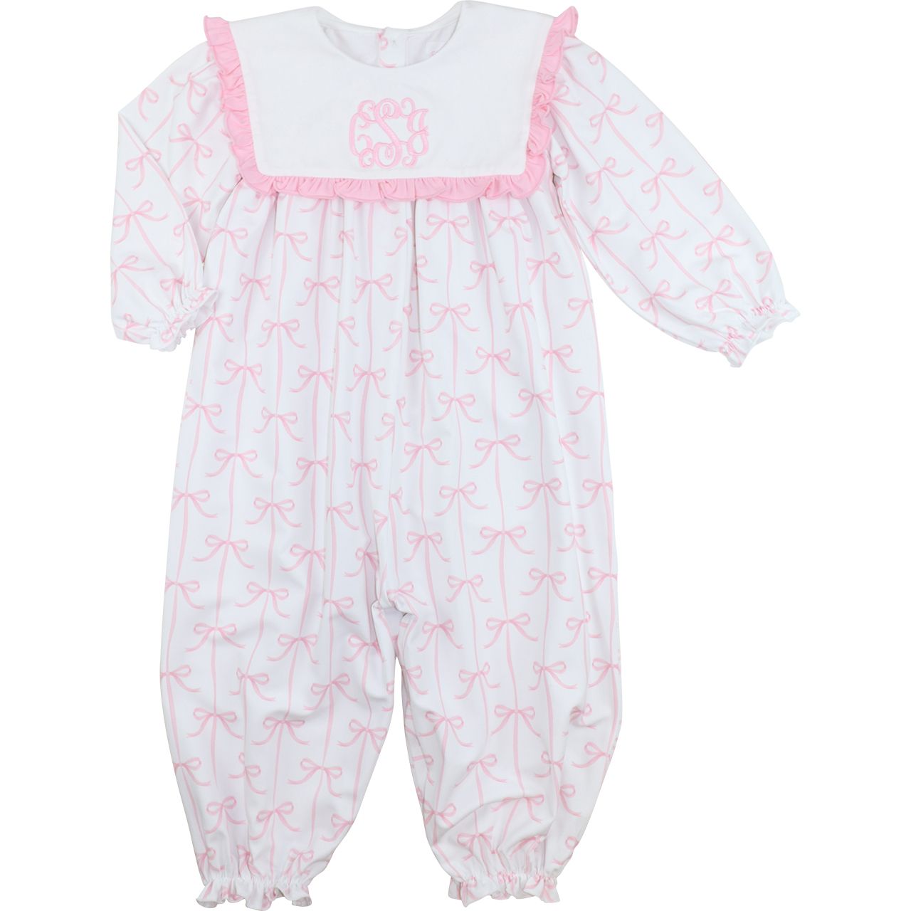 Pink Bow Knit Long Bubble
