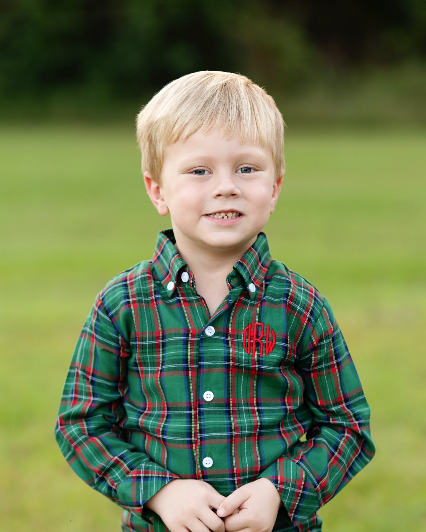 Green Tartan Plaid Button Down Shirt