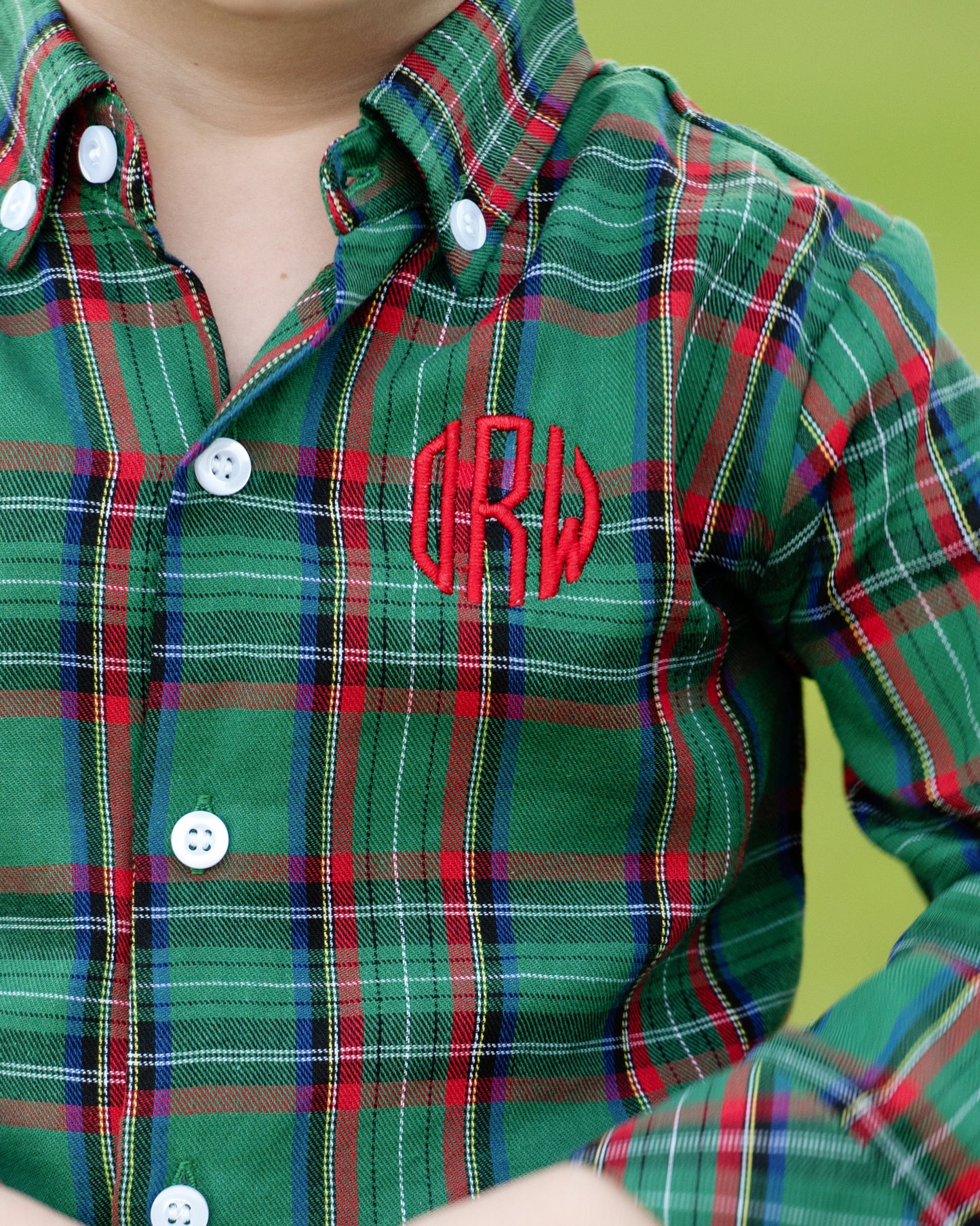 Green Tartan Plaid Button Down Shirt
