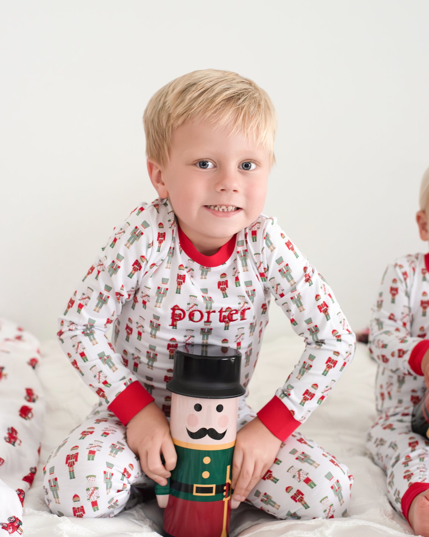 Green And Red Nutcracker Knit Pajamas