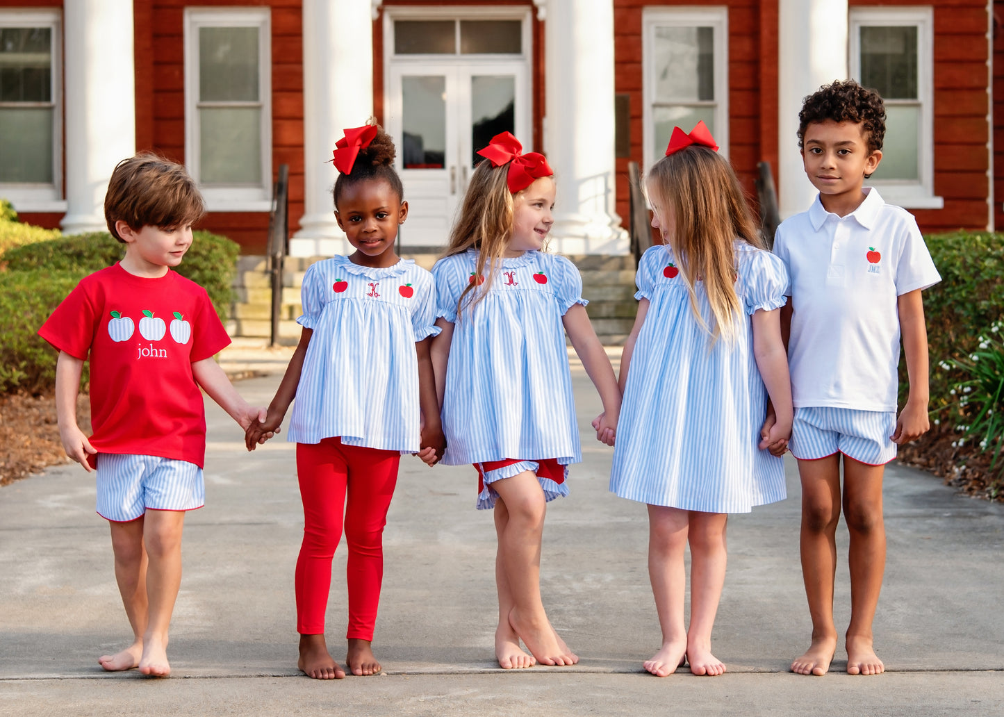 White Knit Apple Polo