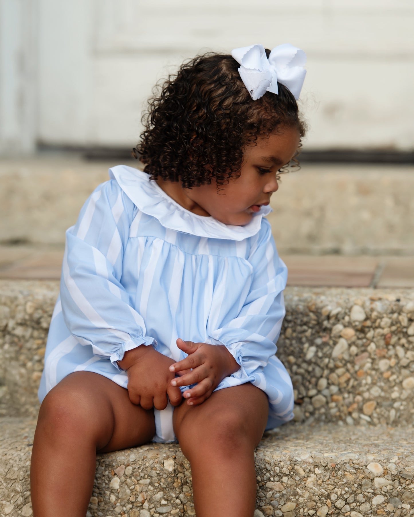 Blue And White Striped Bubble