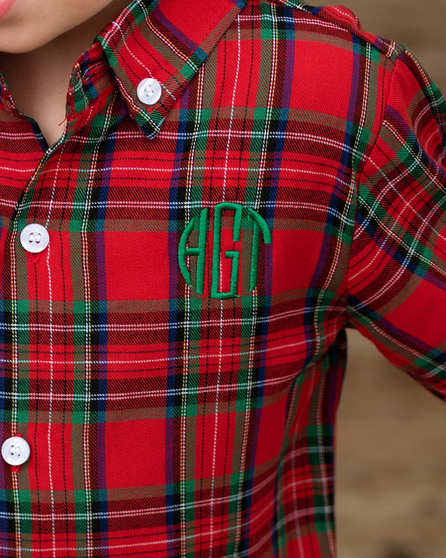 Red Tartan Plaid Button Down Shirt