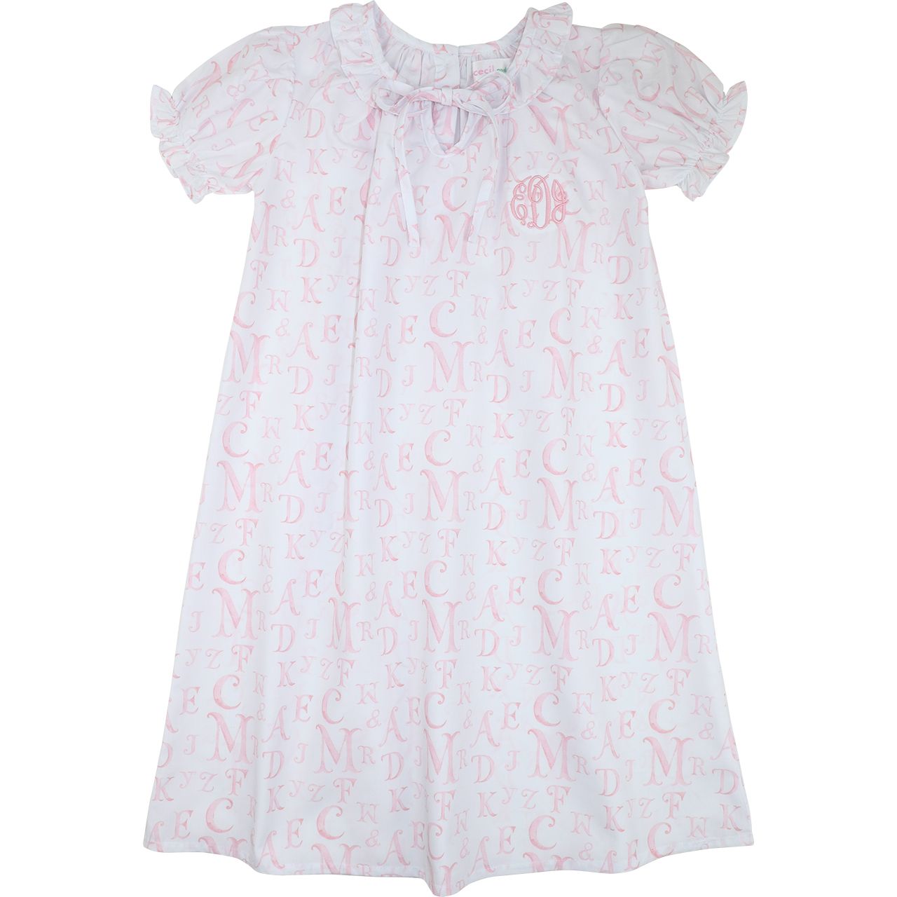 Pink Alphabet Nightgown