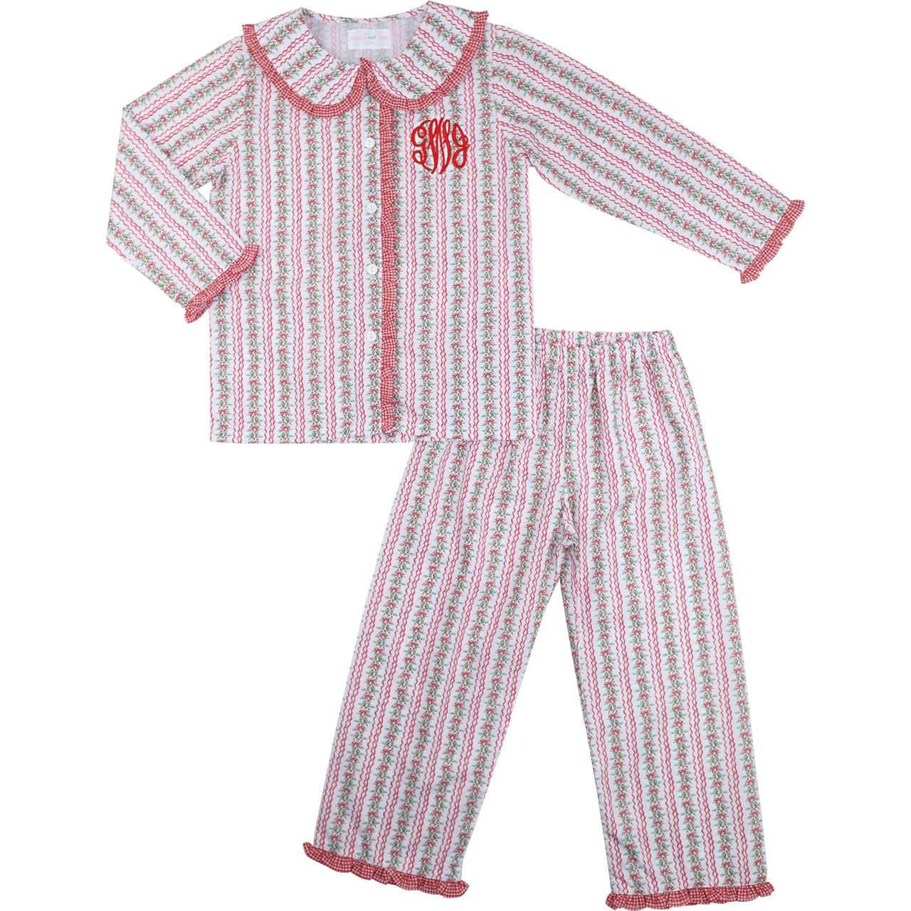 Red And Green Holiday Garland Pajamas