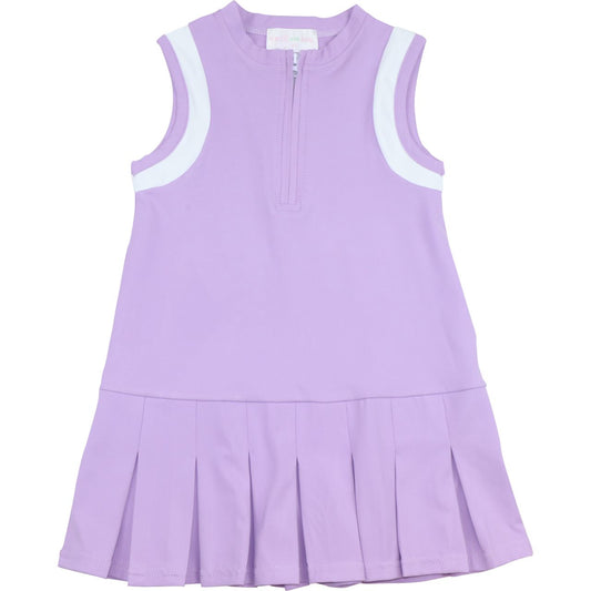 Lavender Lycra Tennis Dress (Shorts Included)