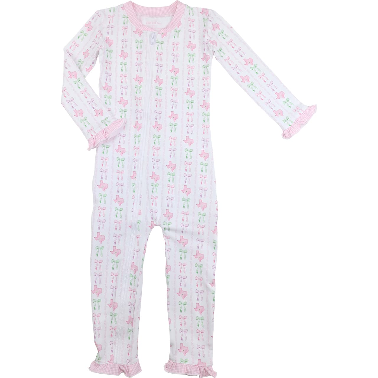 Love For The Hill Country Knit Zipper Pajamas Front