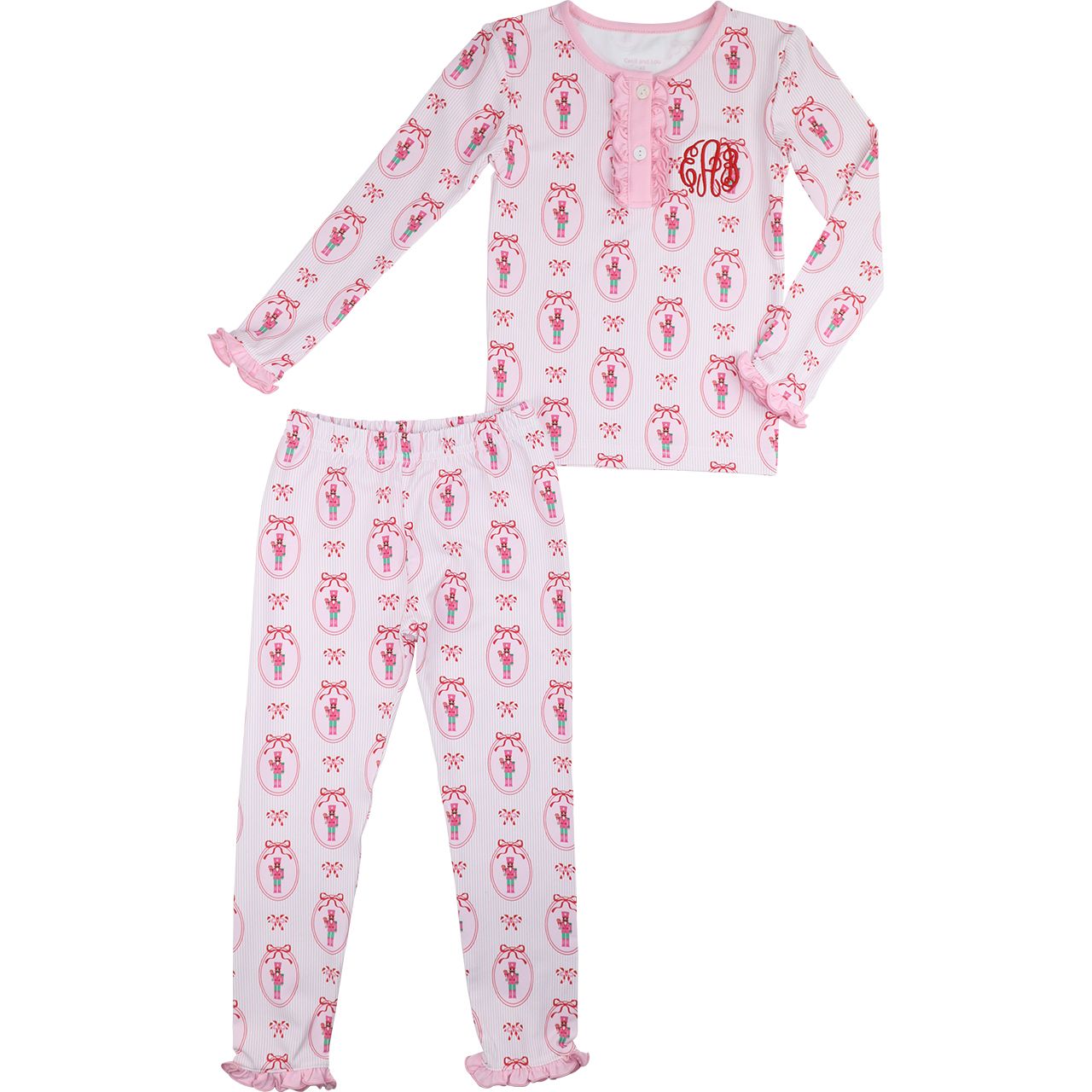 Mini Stripe Nutcracker Knit Pajamas