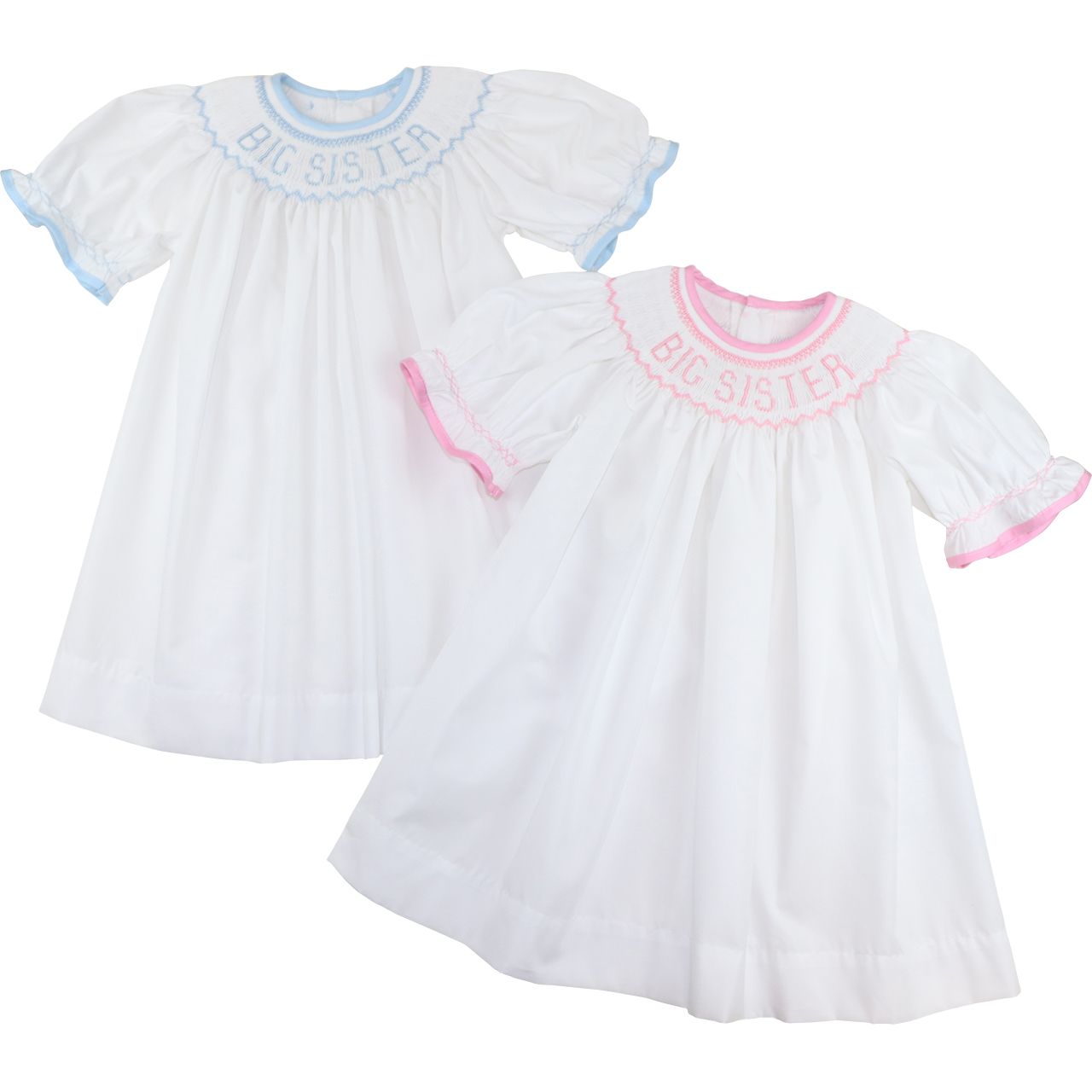Pink Smocked Big Sister Dress
