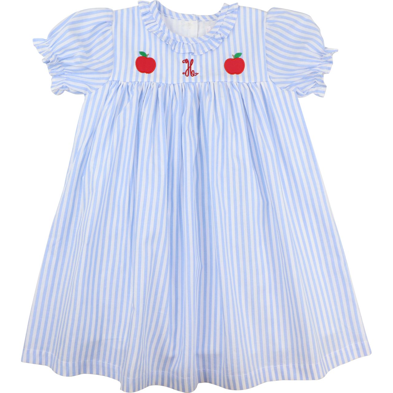 Blue Striped Apple Dress