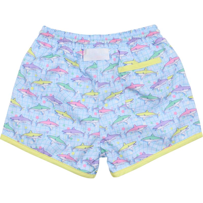 Pastel Shark Swim Trunks