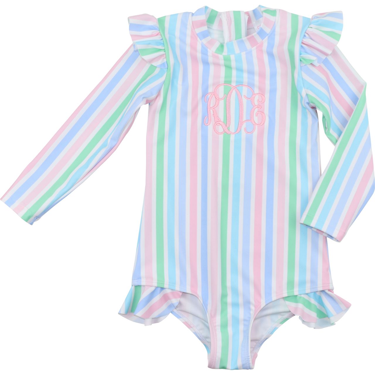 Pastel Striped Swimsuit