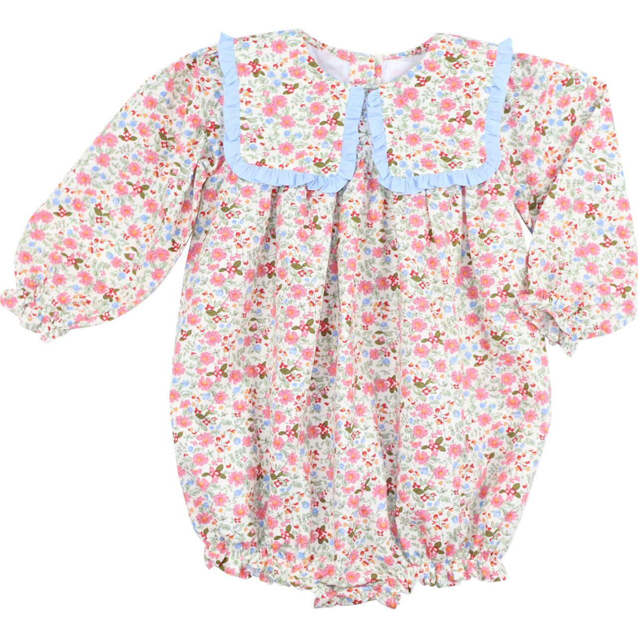 Pink And Blue Fall Floral Bubble