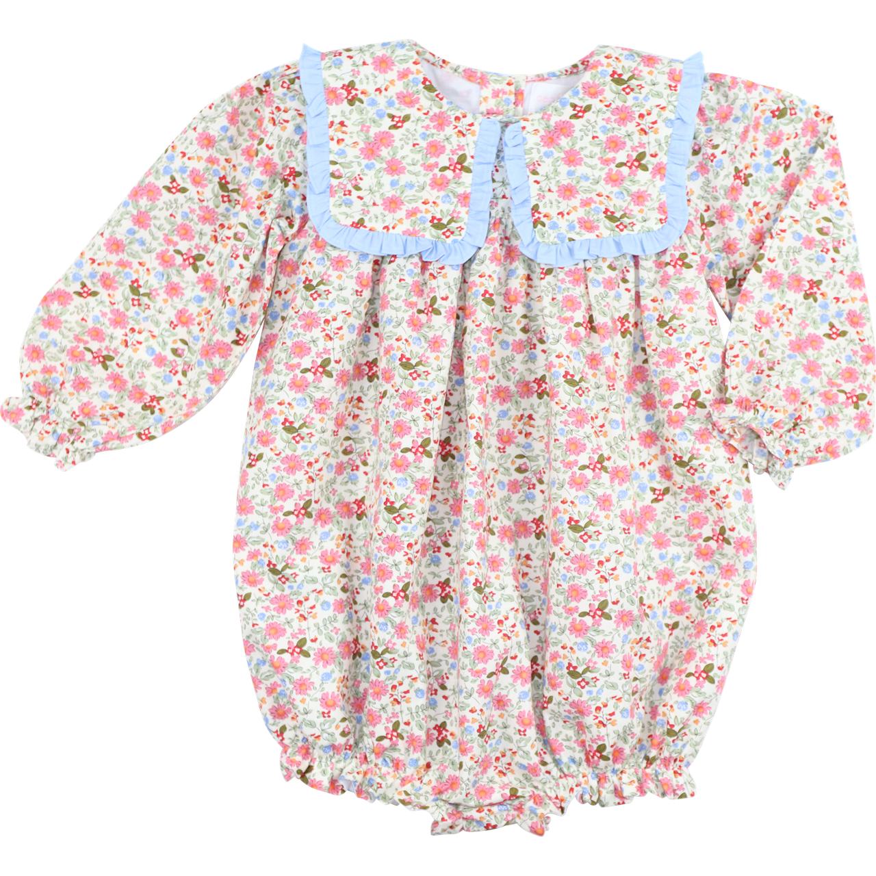 Pink And Blue Fall Floral Bubble