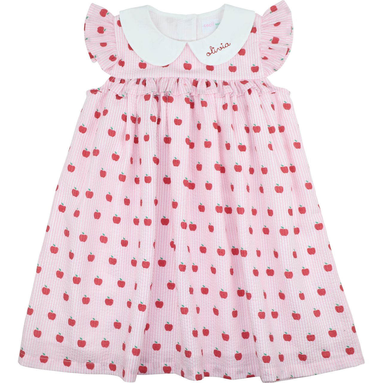 Pink Apple Print Dress - Cecil & Lou Pink Apple Print Dress - Cecil & Lou