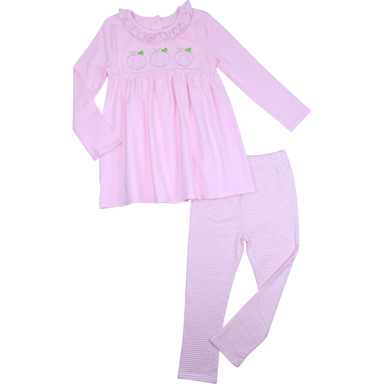 Pink Applique Pumpkins Knit Legging Set