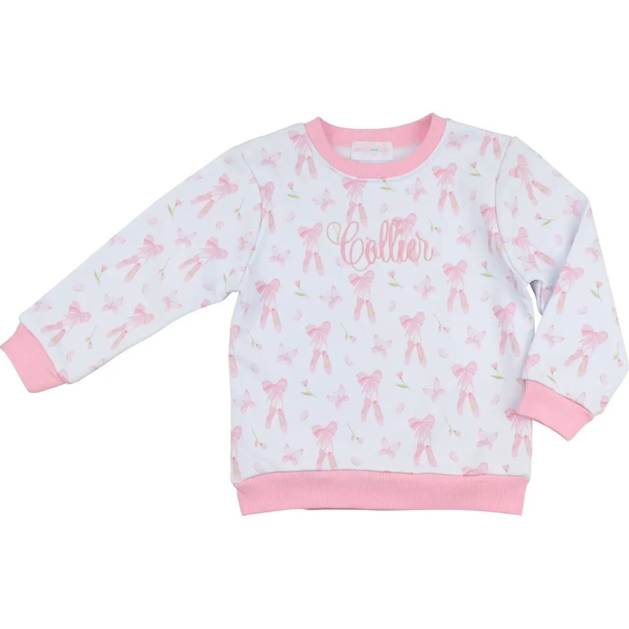 Pink Ballet and Bow Sweatshirt