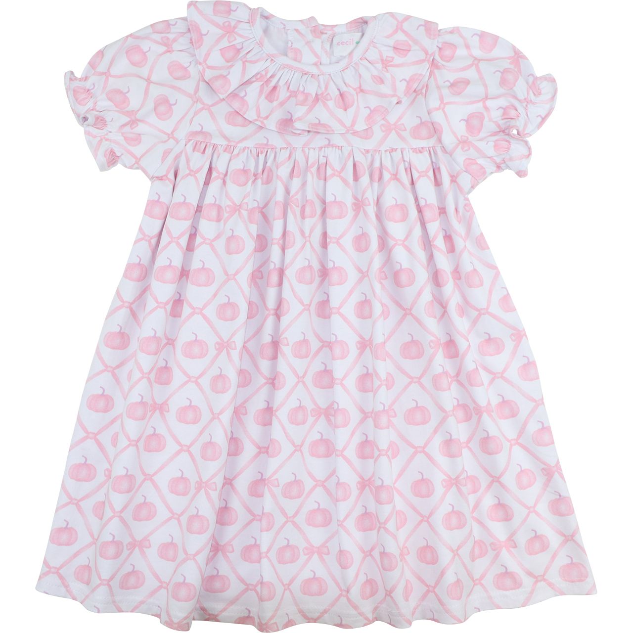 Pink Bow and Pumpkin Knit Dress