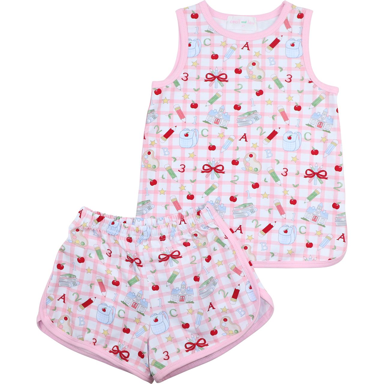 Pink Check Back To School Knit Play Set