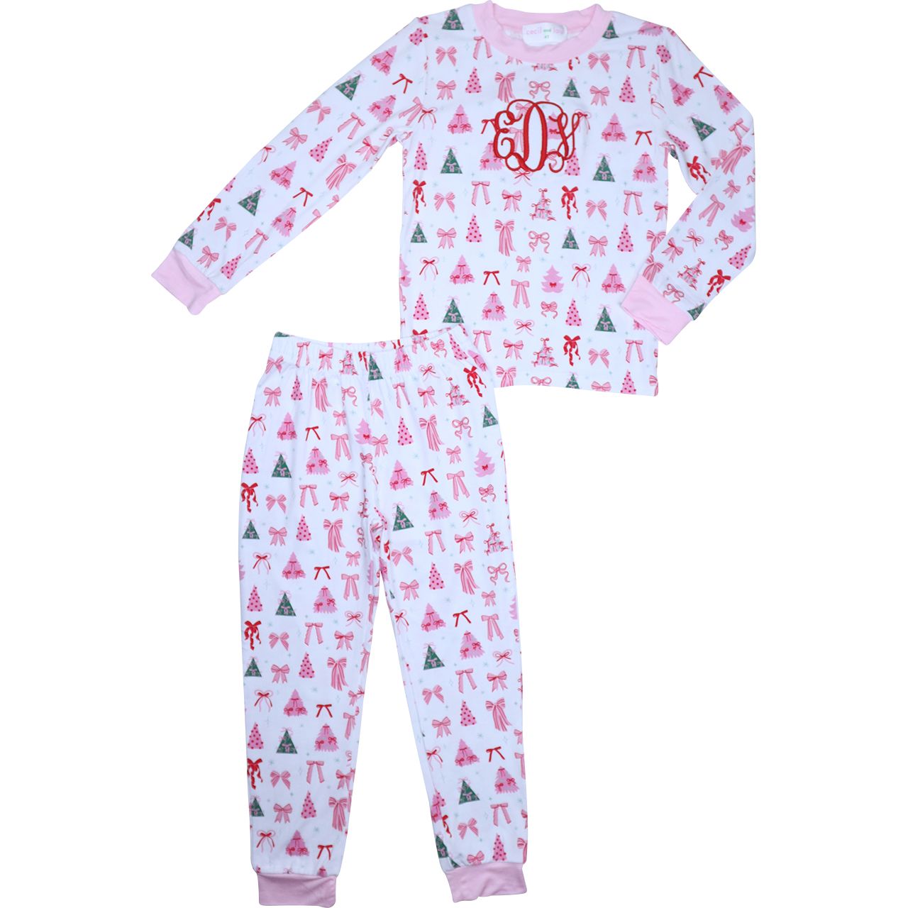 Pink Christmas Knit Pajamas
