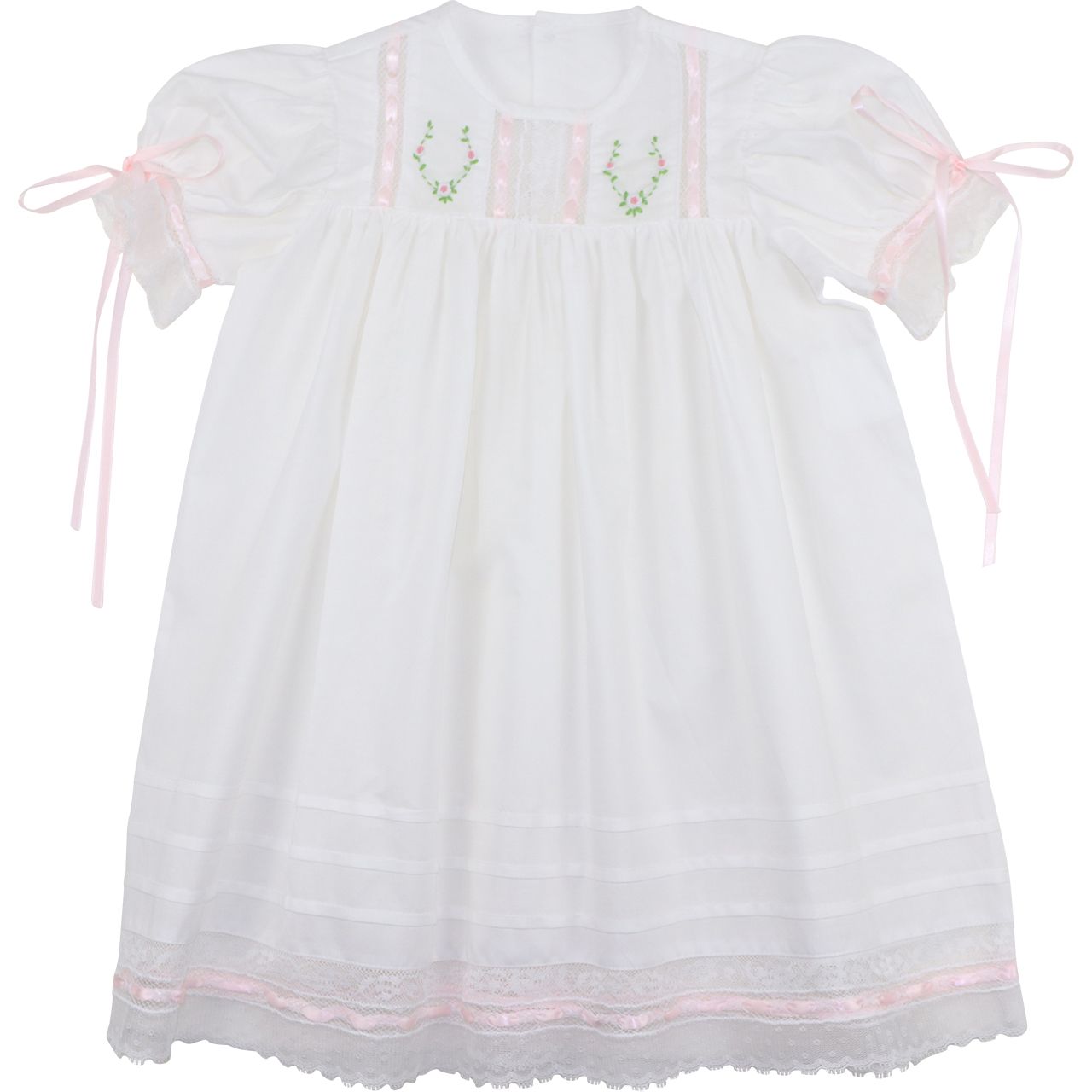 Pink Embroidered Heirloom Dress - Cecil & Lou Pink Embroidered Heirloom Dress - Cecil & Lou