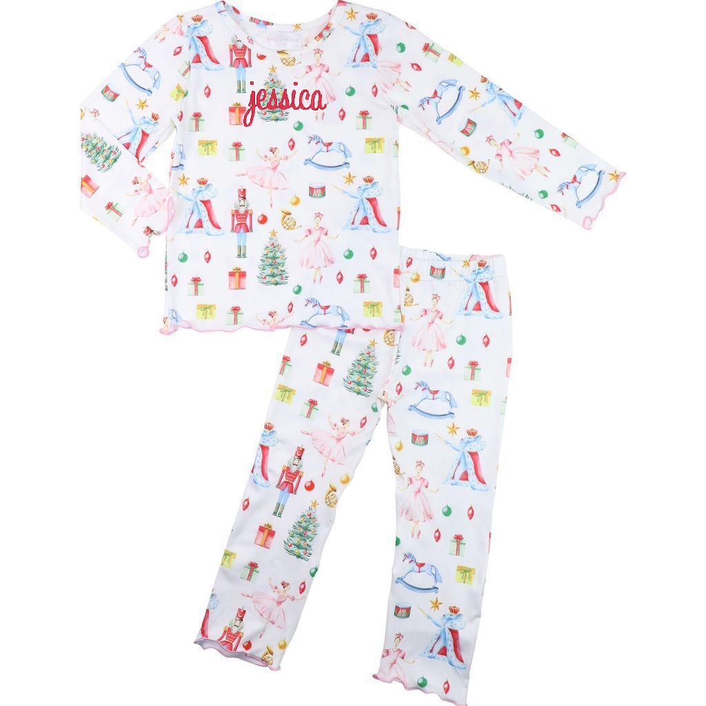 Pink Knit Holiday Nutcracker Pajamas