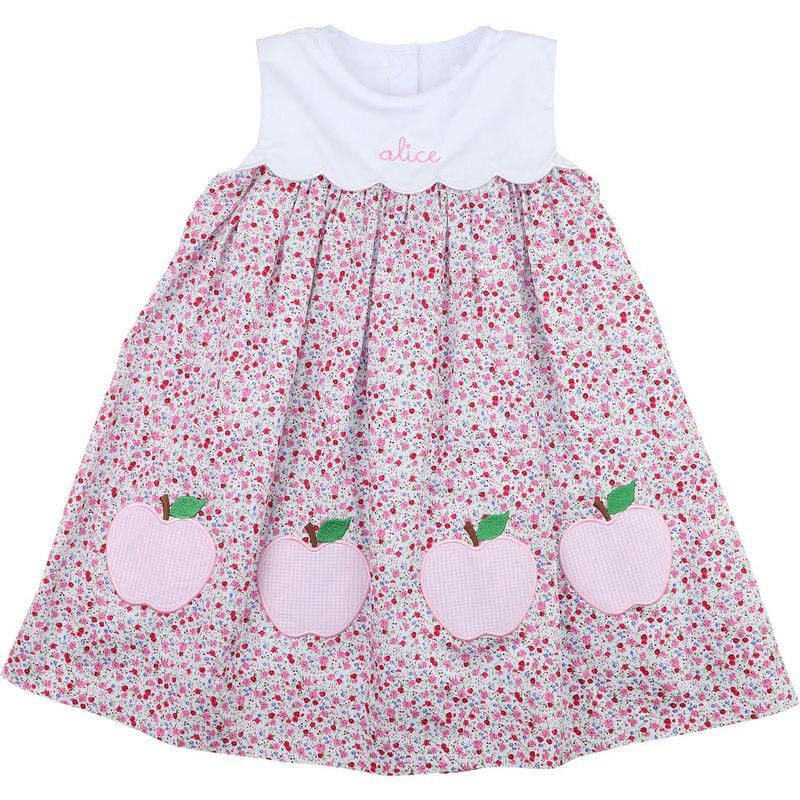 Pink Liberty Applique Apple Dress