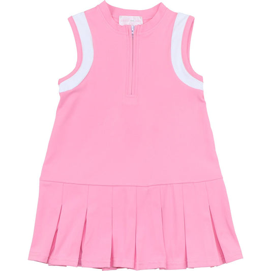 Pink Lycra Tennis Dress (Shorts Included)