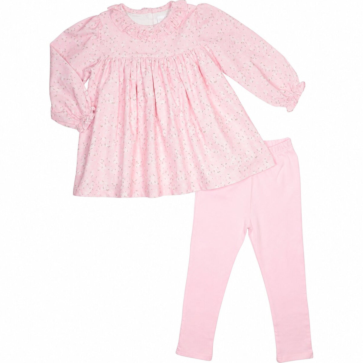 Pink Petite Floral Knit Legging Set1