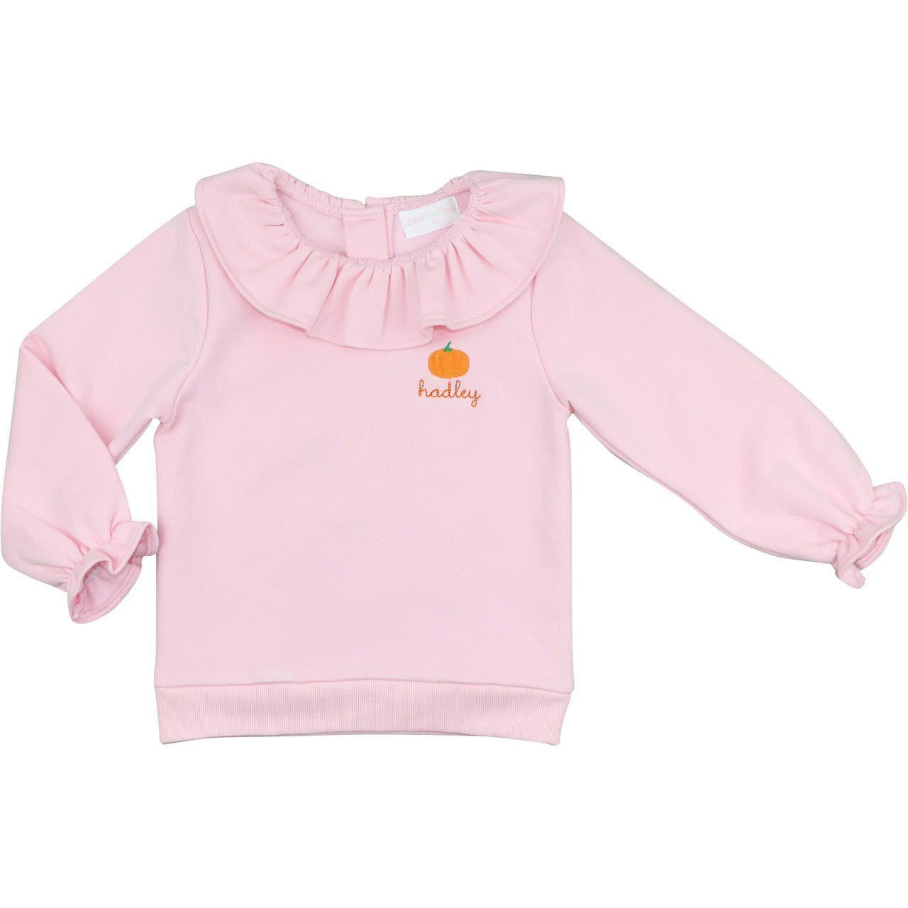 Pink Ruffle Pumpkin Sweatshirt