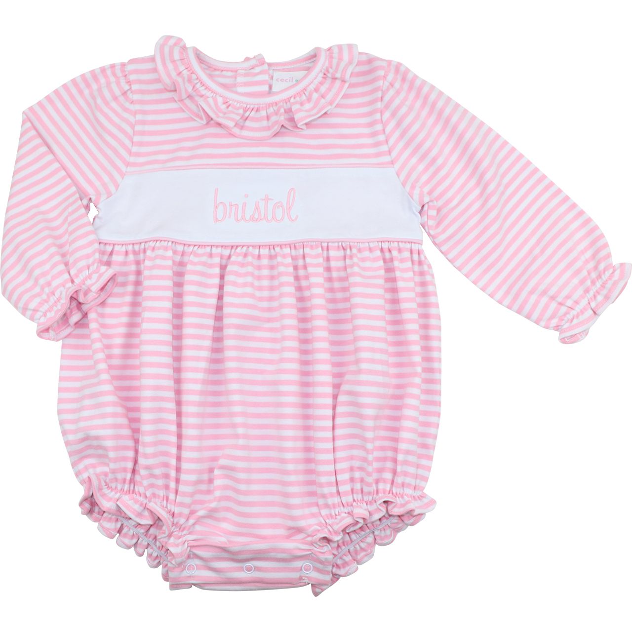 Pink Stripe Knit Insert Bubble