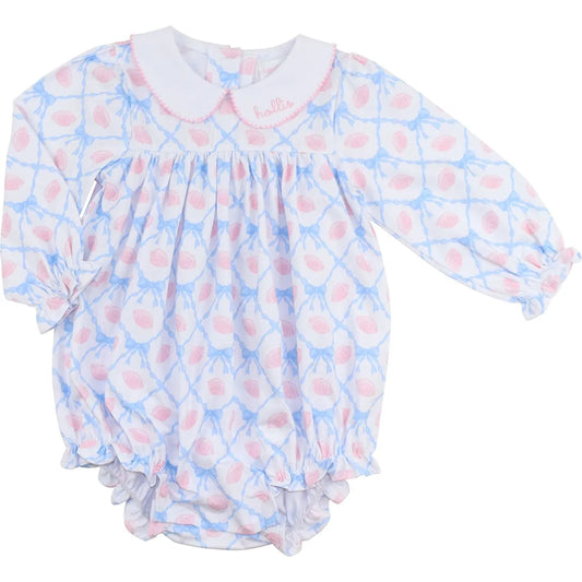 Pink and Blue Football Knit Bubble