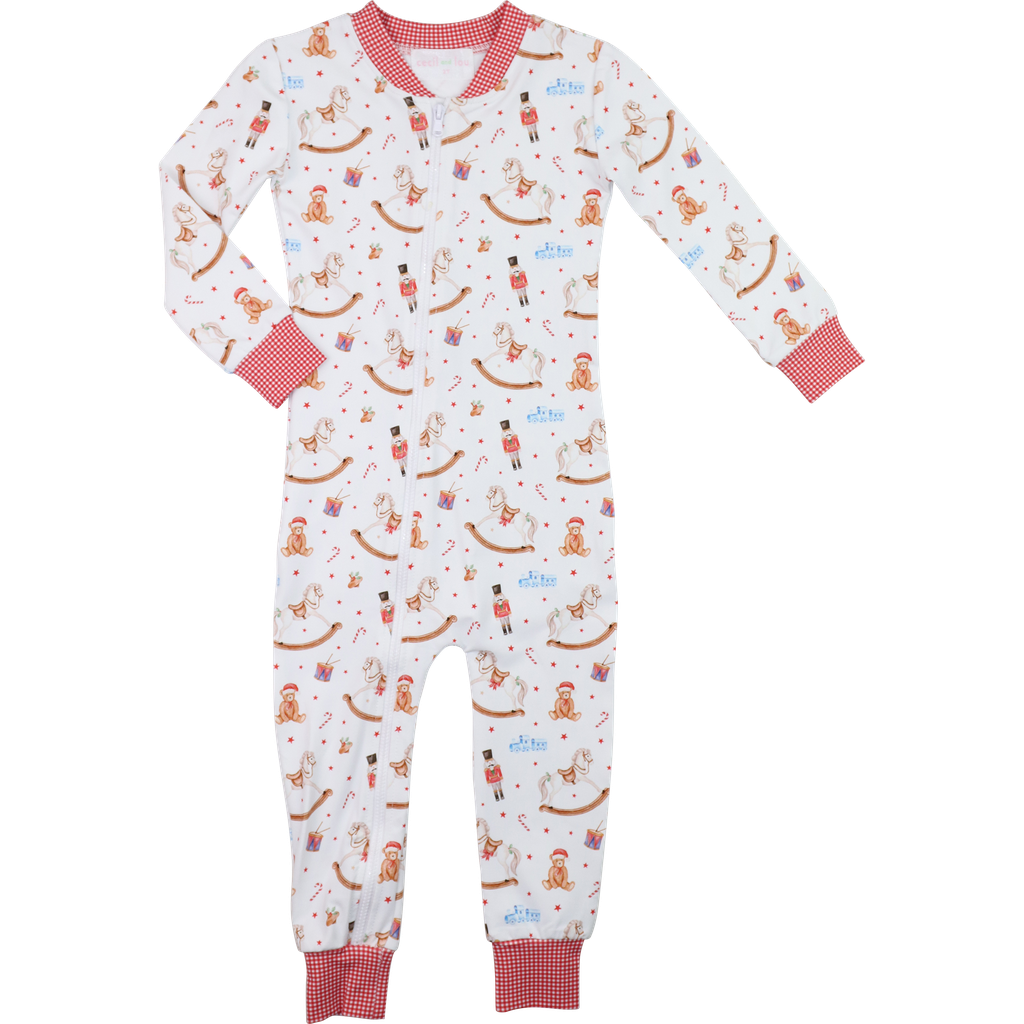 Nutcracker And Rocking Horse Knit Zipper Pajamas