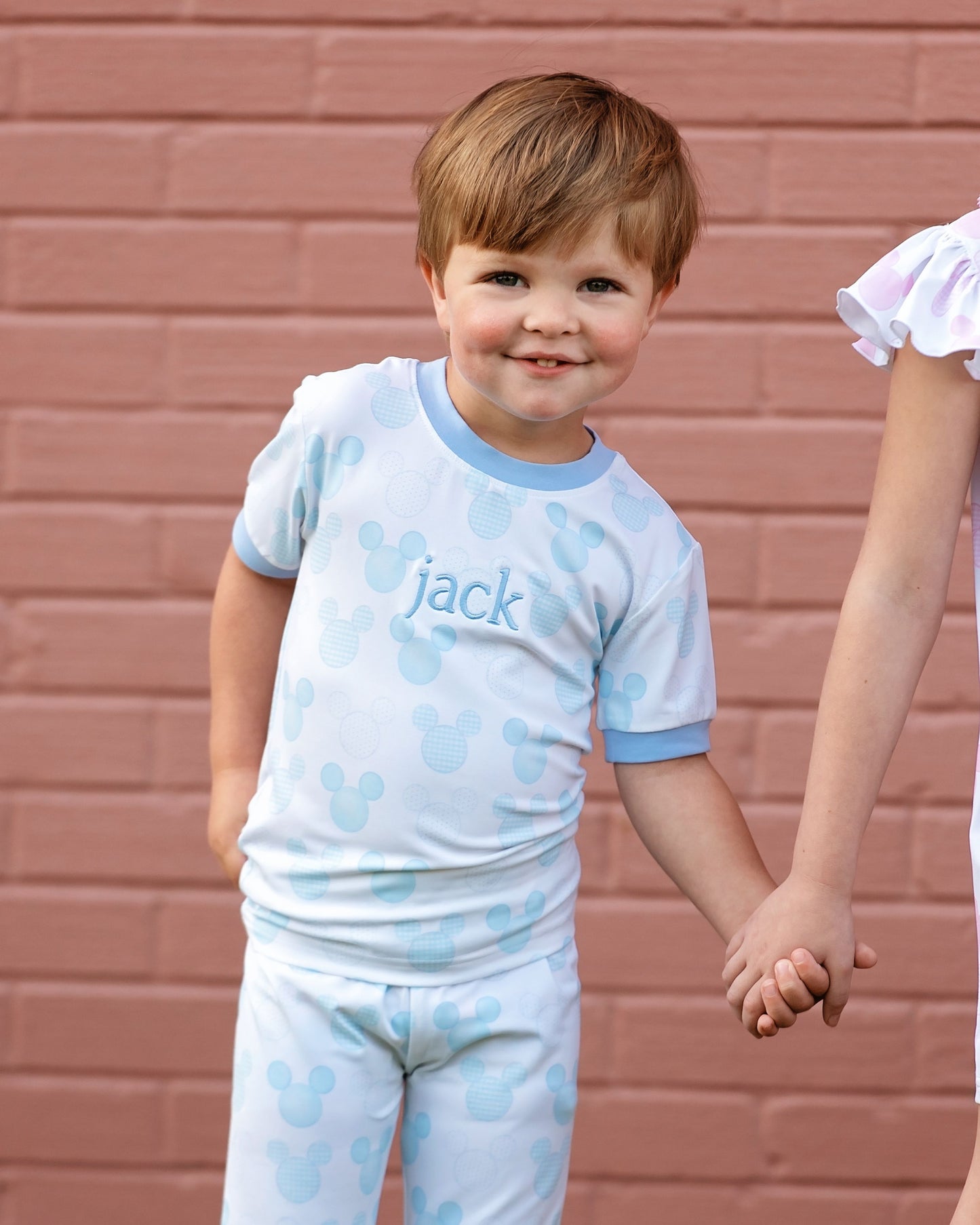Blue Mouse Ears Knit Pajamas