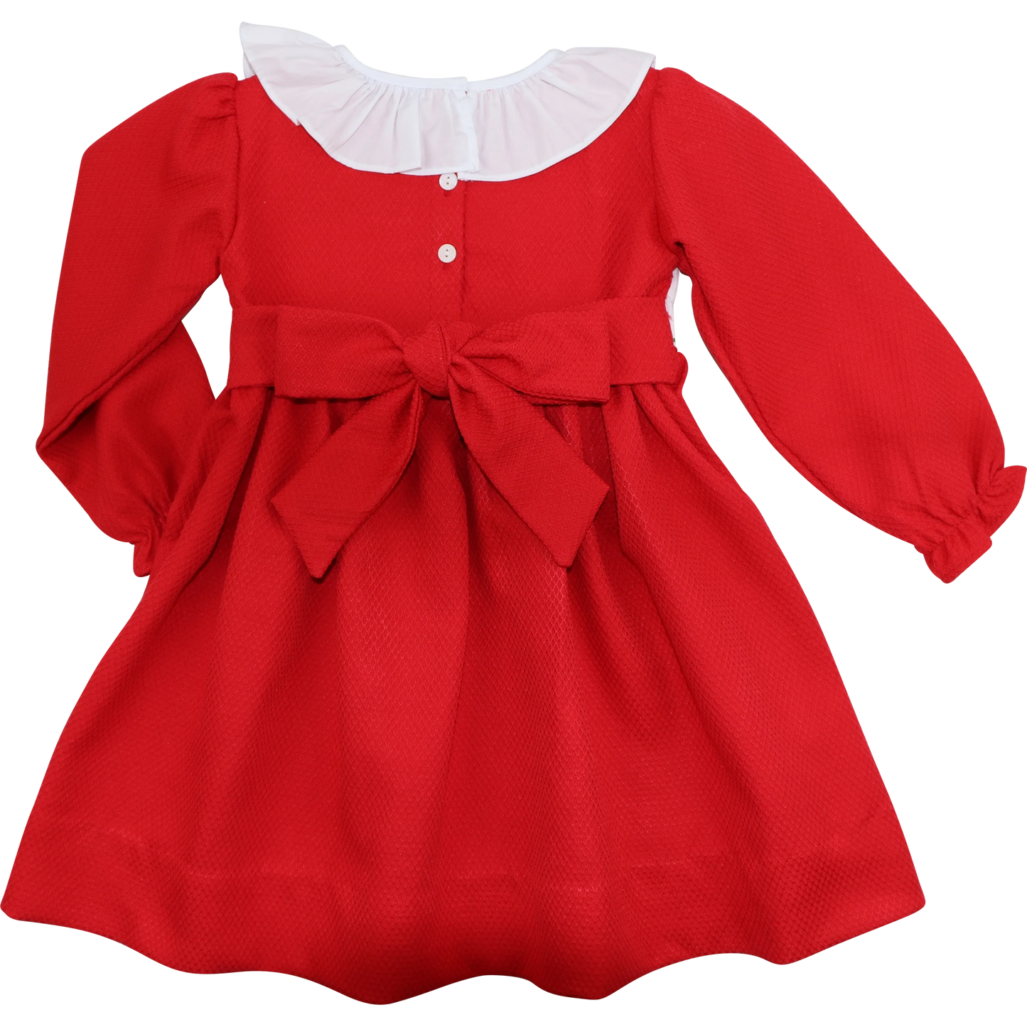 Red Honeycomb Custom Smocked Dress
