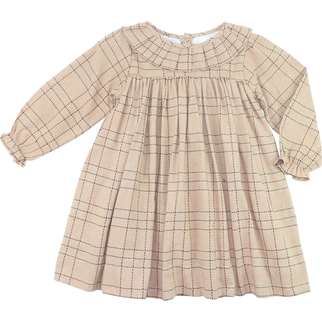 Khaki Plaid Flannel Dress