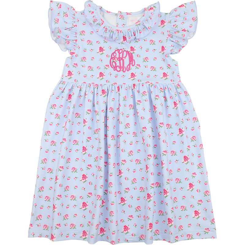 Rose Print Knit Dress