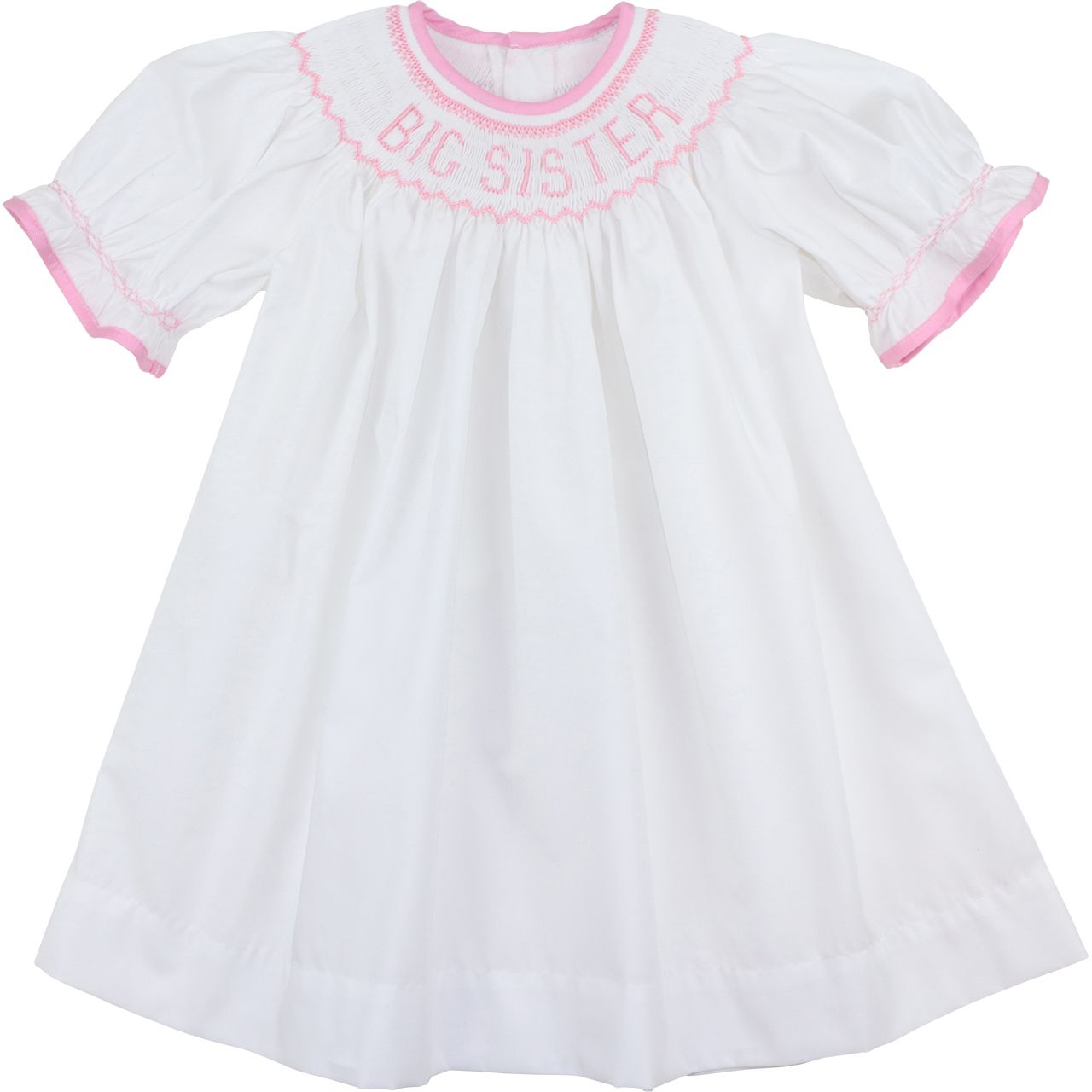 Pink Smocked Big Sister Dress