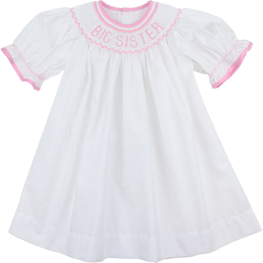 Pink Smocked Big Sister Dress