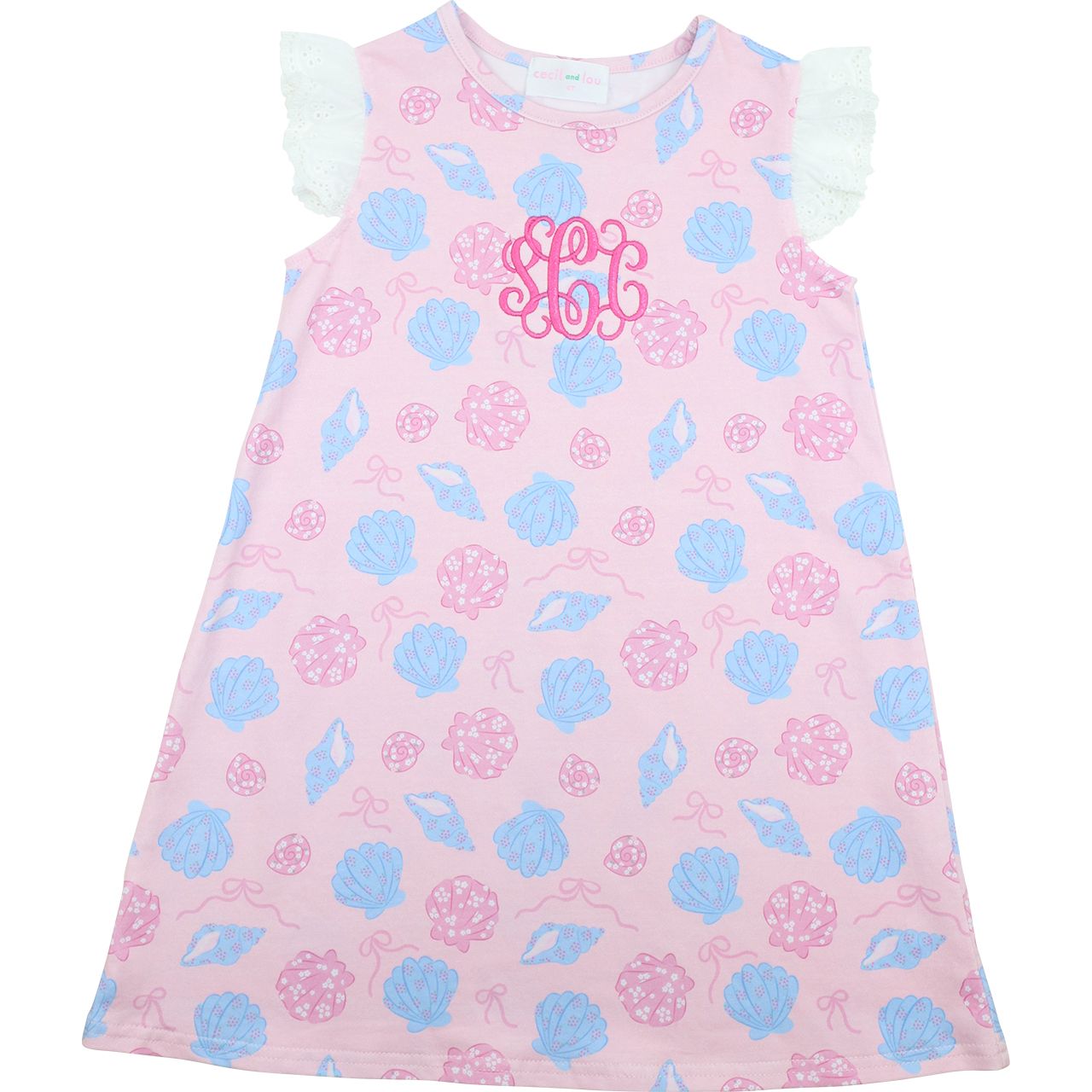 Sea Shell Knit Eyelet Dress