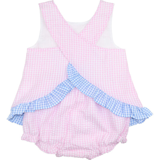 Seersucker Mouse Ears Diaper Set