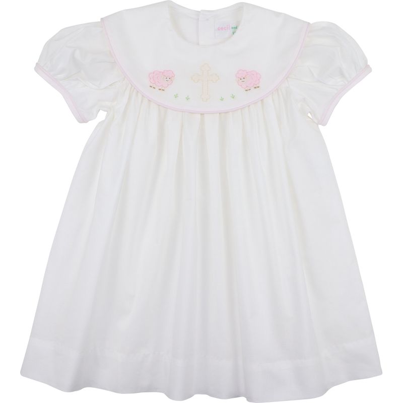 Shadow Embroidered Lamb And Cross Dress