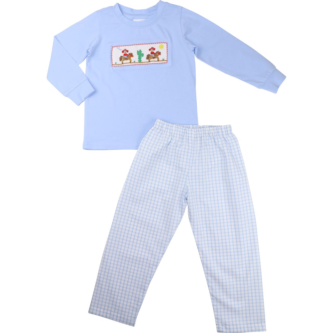 Smocked Cowboys Pant Set